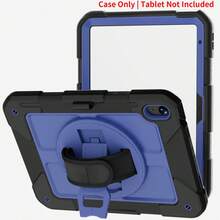 1 Pc, Compatible With IPad 7/8/9 10.2 (2019/2021) With Rotating Stand Case, 5/6 9.7 (2017/2018), 10 / 11 (A16) 10.9 / 11 (2022/2025), A9 Plus 11 X210/X216/X218 Tablet Case - Black + Dark Blue - Blue - View 8