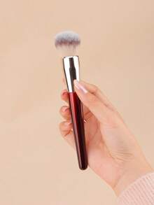 1pc Angled Liquid Base Foundation Makeup Brushes Contoured Concealer Make Up Brushes Red Wood Handle Cosmetic Tools - Red - View 3