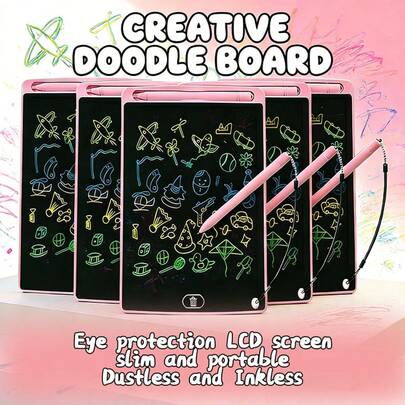 [10.5英寸/8.5英寸/5片/2片/1片] 彩色液晶手写板，便携式书写板，一键擦除，可重复使用，适合儿童，平板电脑，有助于培养儿童想象力，是家庭、学校、咖啡馆、圣诞节、生日派对的理想儿童礼物