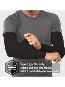 4pcs/1 Pair Men's Arm Sleeves - Tattoo Cover - Basketball Cooling Sports Sleeves - Golf, Football UV Protection Cooling Arm Sleeves - Fake Tattoo Arm Sleeve - Arm Sleeve Gift - Multicolor - View 5