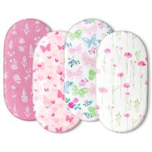 4pcs Baby Crib Sheets, Breathable Soft Fitted Crib Mattress Pad, Elastic Travel Crib Stylish Pattern, Standard Crib Sheets Suitable For Baby Boys And Girls, Size 32"X16" - Bassinet Sheets - View 13