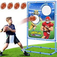 Football Toss Game with 4 Inflatable Balls Indoor/Outdoor Football Throwing Target Toy for Ages 4-7 8-12- Perfect Christmas Birthday Gifts for 4 5 6 7 8 9 10 11 12 Year Old Boys Girls - como en la foto - Ver 2