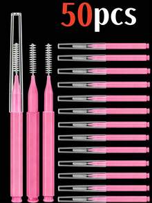 200支粉色和红色牙间刷，迷你便携牙签带防尘盖，口腔清洁工具。也适用于睫毛、睫毛膏、眉毛等化妆刷。居家、旅行、聚会用餐必备。 - 玫瑰紅 - 查看 12