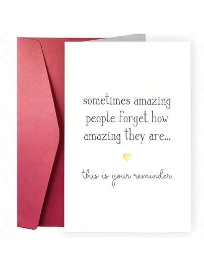 1 buc. Felicitare amuzantă cu pietre prețioase sintetice de încurajare, cu plic, cuvinte încurajatoare, potrivită pentru el sau ea, prieteni, colegi, familie, potrivită pentru zile de naștere și ocazii speciale, felicitare amuzantă și inspirațională