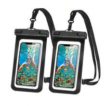 Túi đựng điện thoại chống nước, bao da điện thoại chống nước đa năng kèm túi và dây đeo cổ tay, phù hợp với điện thoại và Android có màn hình lên đến 6.5 inch, chống nước IPX8, túi đựng điện thoại chống nước bằng PVC, tương thích với màn hình cảm ứng. - Ốp điện thoại chống nước - Xem 2