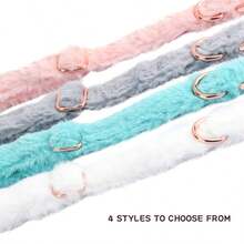 CP325 Customizable Soft & Warm Plush Winter Dog Collar, Designed Specifically For French Bulldog Pets - Multicolor - View 9