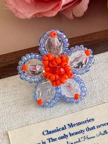 Accesorios para zapatos de gelatina, encantos de flor con cuentas huecas transparentes para sandalias, clips de zapato de flor DIY - Multicolor - Ver 5