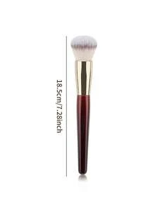 1pc Angled Liquid Base Foundation Makeup Brushes Contoured Concealer Make Up Brushes Red Wood Handle Cosmetic Tools - Red - View 2