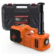 3-In-1 Electric Car Jack 5T 12V With Compressor & LED, 135-450mm Hydraulic Lifter, Comprehensive Emergency Kit With Emergency Hammer For SUVs/Cars - 橘色 - 查看 9