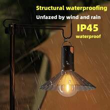 IP45 Waterproof Hanging Camping Lamp, 3 Brightness Modes Type-C Rechargeable Portable Outdoor Light For Tent Canopy BBQ Stall Emergency Use - SX001 Portable Hook Light - View 3