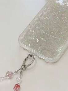 1 pieza Cordón de teléfono con cuentas de cristal de lujo, colgante de teléfono delicado, llavero de muñeca, accesorio para bolso - Multicolor - Ver 4