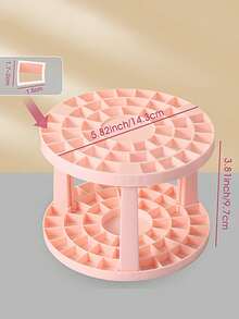 1pc Space-Saving Detachable Makeup Brush Holder, 49-Slot Large Capacity Plastic Storage Cup - Multicolor - View 4