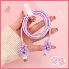 Cute Bow Candy Color Data Cable Protector, Data Cable Storage Bag, Digital Accessories Storage Box, Anti-Drop Zipper Pouch - Multicolor - View 7