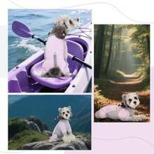 Dog Sun Protection Shirt UV Shirt for Dogs Lightweight Breathable Cooling Vest Quick Dry Dog Summer Clothes for Small Dogs - Morado claro - Ver 8