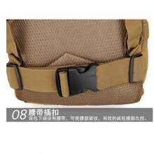 LUPU Mountain Backpack For Camping, Hiking, Outdoor Activities, Multifunctional Travel Backpack, Multipurpose, Relieves Shoulder Pressure, Large Capacity, Multi-Layer Partition, Durable - Apricot - View 10