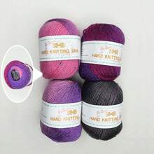4 X 50g Gradient Rainbow Knitted Yarn, Fresh And Bright 100% Knitted Warm Yarn, Suitable For Sweater Knitting, Christmas Scarf Crochet, New Year's Gift, Home Decor DIY - A - View 19