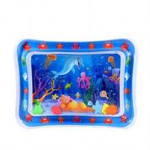 Alfombra de juego de agua antideslizante y gruesa mejorada para gatos, alfombra de juego de agua exclusiva para interiores, juguete interactivo para gatos que permite que los gatos jueguen de forma independiente - Multicolor - Ver 11