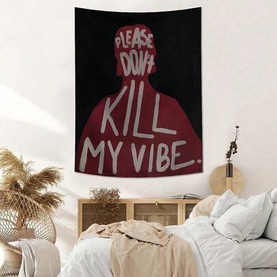 这款现代艺术印花挂毯引人注目，是精美的墙面装饰，非常适合拍照。采用涤纶材质，适用于各种家居装饰场合，例如客厅、卧室、办公室、宿舍和派对。长方形挂毯。