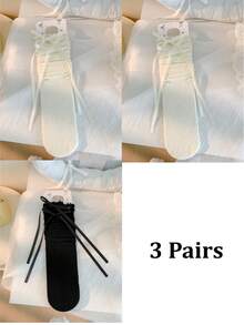 1/3 Pairs Spring/Summer Thin Knee-High Socks, Ballerina Style Mid-Calf Socks, Lolita Bow Socks, Mesh Hollow Stockings, Backless Socks, Lace Straight Tube Socks - Multicolor - View 25