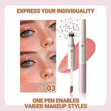 YOUNG VISION 4 Colors Instant Natural Realistic Freckles, Waterproof & Sweatproof Versatile Formula For Multi-Use On Eyes Cheeks Lips, Liquid Blush & Freckle Stamp Pen Perfect For Wild Sunburn Makeup, Daily Streetwear/Dates/Parties. - 彩色 - 查看 15