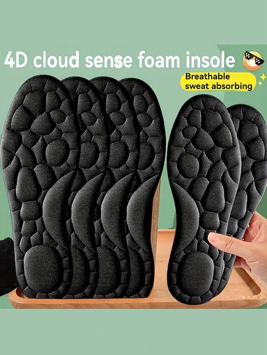 1 Pair Of Sponge-Cushioned Insoles Featuring A Pebble Pattern Provides Exceptional And Remarkable Performance, Making Them Ideal For Daily Commuting And Workout Sessions Over Extended Periods,Shoe Rack,Storage Saver,Outdoor,Garden,Travel Essential,Portable,Beach Essential,Graduation Season,Commencement,Graduation Ceremony,Graduation Gift,Graduation Present,Graduation Gift,Graduation Present,Congrats Grad,Congratulations Graduate,Valedictorian,Finish School,Graduation Party - Style a - View 1