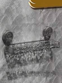 Kệ đựng đồ nhà tắm gắn bằng giác hút, không cần khoan, giá để đồ nhà tắm đa năng dạng lượn sóng có giác hút. - Xem 14