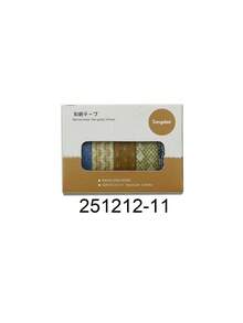 5卷/盒装饰和纸胶带 - 几何、花卉和格子图案，简约风格，适用于日记本、计划本、礼品包装 - 套裝 - 查看 25