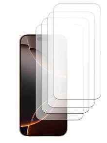 Bộ 4 miếng dán màn hình cường lực siêu trong, độ phân giải cao, chất liệu cứng cáp, bảo vệ chống trầy xước và va đập, chống nước, chống bám vân tay, dễ dàng lắp đặt, tương thích với iPhone 17 Pro Max/17 Pro/17 Air/17/16e/16 Pro Max/16 Pro/16 Plus/16/15 Pro Max/15 Pro/15 Plus/15/14/13/12 và các dòng máy khác. Phụ kiện bảo vệ màn hình thiết yếu, thích hợp sử dụng hàng ngày, văn phòng, nhà. Bảo vệ màn hình điện thoại, phụ kiện điện thoại, chống sốc, chống rơi, chống trầy xước. - Trong sáng - Xem 14