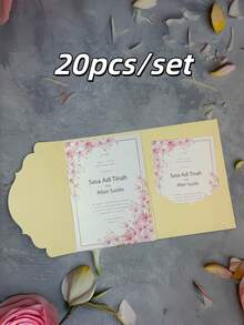 20pcs Tri-Fold Pocket Wedding Invitation Envelopes, Engagement 15th Anniversary Birthday Christening Minimalist Invitation Envelopes, DIY Invitations, 5*7 Inch Invitations, Pocket Invitations, Customized Invitations, Innovative Envelope Design, Wedding Cards, Customized Wedding Cards - Set - View 14