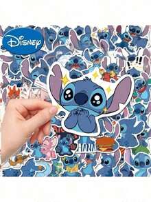 Disney 200/100/50张官方授权史迪奇防水卡通贴纸，适用于装饰水瓶、笔记本电脑、保险杠、卧室、衣柜、汽车、滑板、电脑、手机、头盔等。（随机发货）剪贴簿用品 - 套裝 - 查看 1