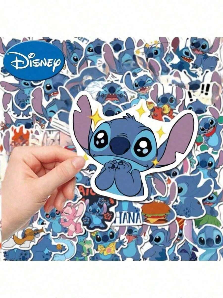 Disney 200/100/50张官方授权史迪奇防水卡通贴纸，适用于装饰水瓶、笔记本电脑、保险杠、卧室、衣柜、汽车、滑板、电脑、手机、头盔等。（随机发货）剪贴簿用品 - 套裝 - 查看 1