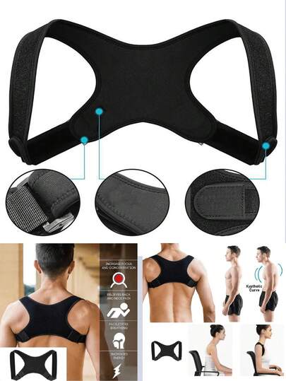 Ergonomic Back Support Brace – Adjustable Elastic Support, Breathable Fabric, Hand Washable, Posture Corrector For Men And Women,Sport Medicine, Posture Correction Ergonomic Design,Breathable Material, Back Brac,Unisex Adjustable Shoulder Strap, Comfortable And Breathable Design, Enhances Body Confidence, Lightweight And Flexible, Ideal For Daily Wear, Office Use, Sports And Fitness