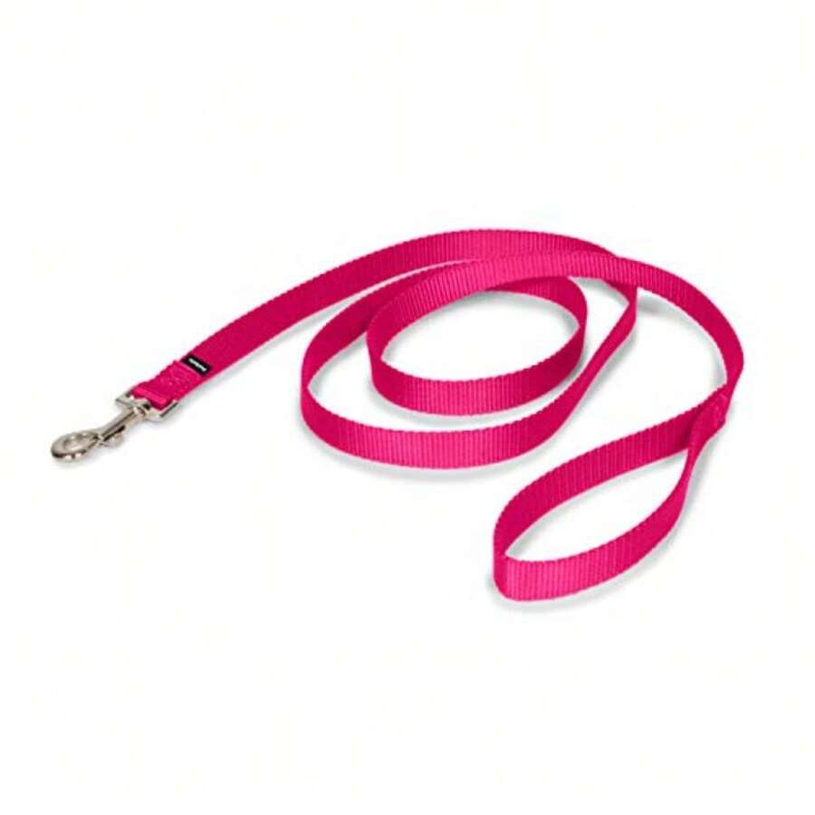 Nylon Leash - Helps Maintain Secure Connection on Walks - Durable Pet Leash with Easy Clip - 3/4 in. x 6 ft. - Raspberry - Rosa frambuesa - Ver 1