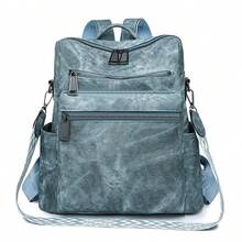 LANYIBAIGE 2026Fashion Backpacks Women Shoulder Bag Big Travel Bag Ladies Daypack Large School Bags High Quality Leather Balkers Female - Màu xanh bạc hà - Xem 12