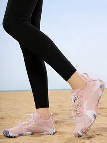 1 đôi giày năm ngón unisex, giày leo núi ngoài trời, giày bơi chống trượt, giày lội nước chống thấm nước, giày đi biển lưỡng cư. - Hồng - Xem 5