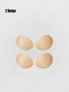 1/2/4件装可重复使用无肩带自粘式丰胸文胸，隐形文胸，适合搭配连衣裙，情人节礼物 - 彩色 - 查看 16