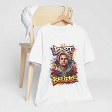 Best Beliebe T-Shirt  Music Fan Tee Street Art Style Uni Bella Canvas - 白色 - 查看 1