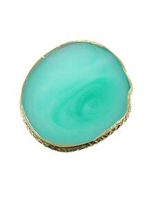 Resin White Nail Art Color Display Plate - Imitation Agate Design Golden Edge Nail Polish Palette Display Board, Lightweight Portable Round Nail Art Mixing Palette For Women & Girls, Nail Polish Mixing Palette, Agate-Style Nail Art Display Board, Nail Supplies, Nail Art Tools, Press On Nails Tool, Nail Art Supplies For Back To School, Resin Nail Color Display Palette - Multicolor - View 11