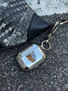 1个极简泰迪熊耳机保护套，兼容苹果Pro 2、Pro 3/4，磨砂保护套 - 黑色 - 查看 1