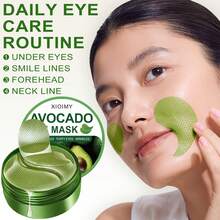 Xioimy 60片牛油果胶原蛋白眼膜，柔滑滋润，呵护娇嫩眼周肌肤，淡化黑眼圈和眼袋，深层滋养，完美贴合，更贴近肌肤，适合所有肤质，眼部护理 - 數量 - 查看 3
