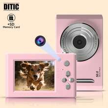 便携式迷你双镜头数码相机内置复古滤镜和闪光灯高清Vlog相机，适合学生使用，亮点主要功能包括滤镜，非常适合入门级用户。 - 查看 6