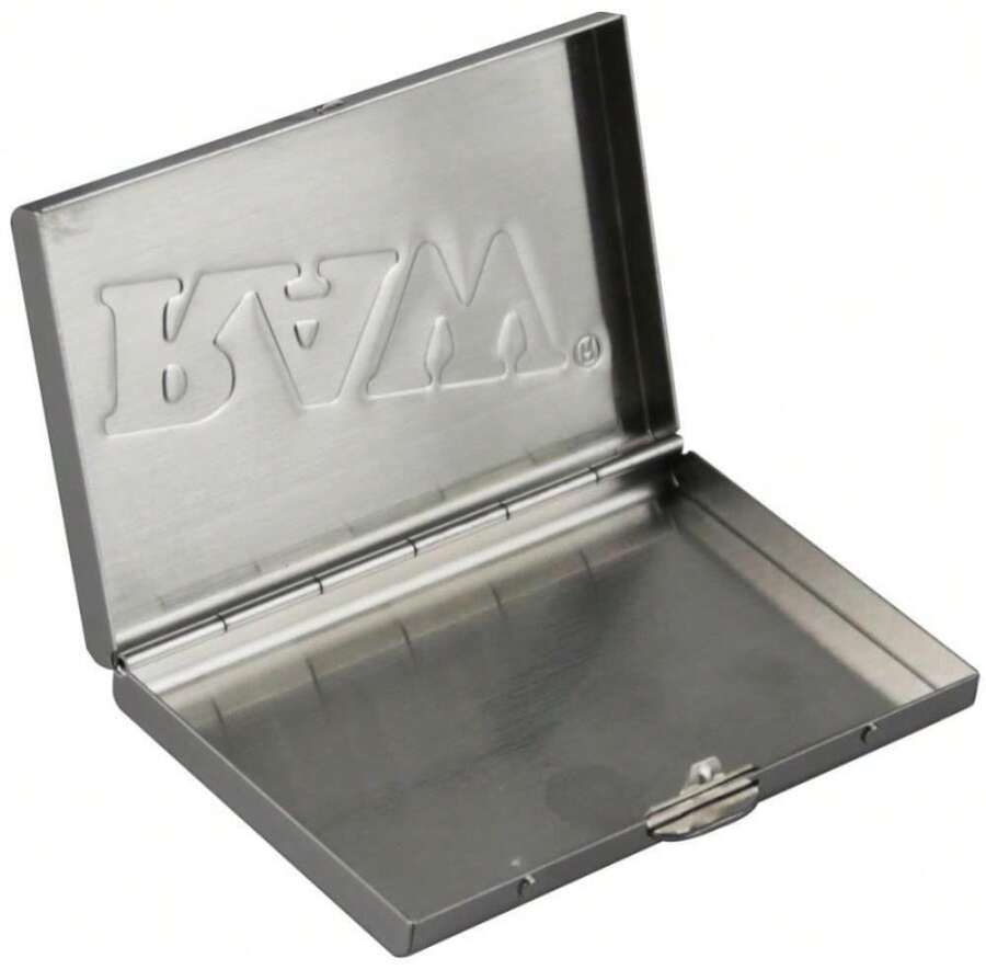 RAW Stainless Steel Tin, Size 1 1_4 For RAW 300 Or Elements 300 Papers - White - View 1