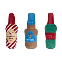 Pearhead Holiday Spirits Dog Toy Set Spirits Themed Plush Dog Toys Squeaky Dog Toys Set of 3 - como en la foto - Ver 7