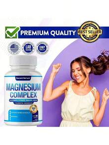 High - Efficiency Magnesium Complex - Supports Sleep, Nerve And Bone Health, Manages Stress And Mood, And Improves Muscle Function. Each Bottle Contains 90 Capsules. - 75ml - View 4