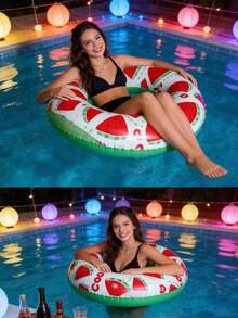 Flotador inflable para piscina, anillo inflable para nadar, anillo inflable de PVC para nadar, flotador inflable para brazos unisex, modelo talla grande nuevo 2026, diseño de patrón único, adecuado para deportes acuáticos de verano y fiestas en la piscina, fiestas en la playa, piscinas, playas, ocio de vacaciones de verano en la piscina, esencial de primavera, esencial de verano, esencial de primavera/verano, decoración de primavera, decoración de verano - Múltiples estilos - Ver 9