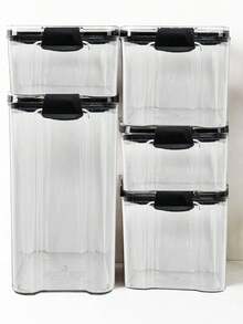 460毫升-1800毫升密封罐储物盒家用储物罐坚果麦片储物盒厨房零食冰箱储物盒1个装 - 無色 - 查看 8