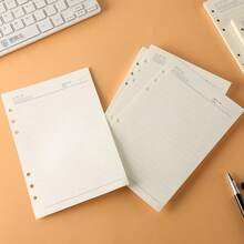 Hojas de recambio sueltas A5/B5, páginas interiores desmontables de 9 agujeros/6 agujeros, 90 hojas de papel grueso rayado, páginas de relleno de cuaderno para planificación, diario, escritura - A5 - Ver 4