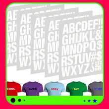 220 Pieces Iron On Letters For Clothing, 5 Sheets Of Black Heat Transfer Vinyl For T Shirts, A-Z Patches PU DIY Crafts Alphabets Sticker For Fabric - White - View 1