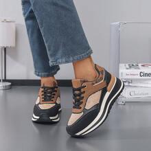 Scarpe casual da donna, scarpe sportive da donna, scarpe da passeggio per tutte le stagioni, scarpe da trekking all'aperto, scarpe da skate per studenti, scarpe da running su strada, morbide e confortevoli - nero - Visualizzare 5