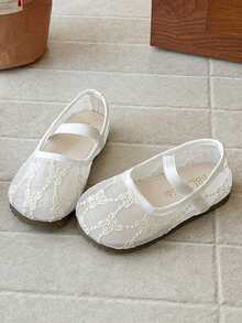 1 đôi giày bệt, giày ba lê, giày công chúa, giày lười thời trang thoáng khí cho bé gái năm 2026. - Màu be - Xem 5